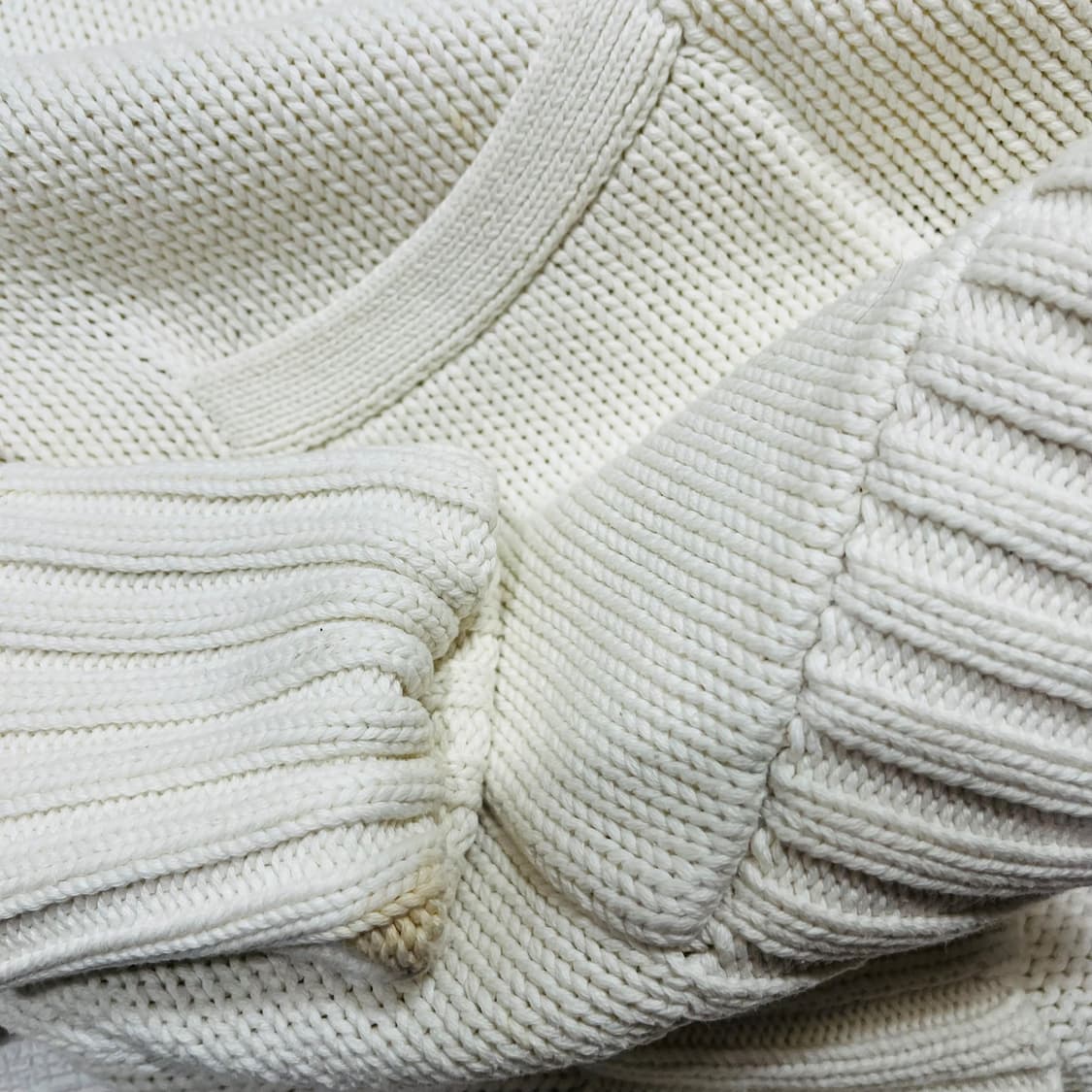 폴로 랄프로렌 90s 딥 화이트 미니멀 코튼 가디건 상품이미지9