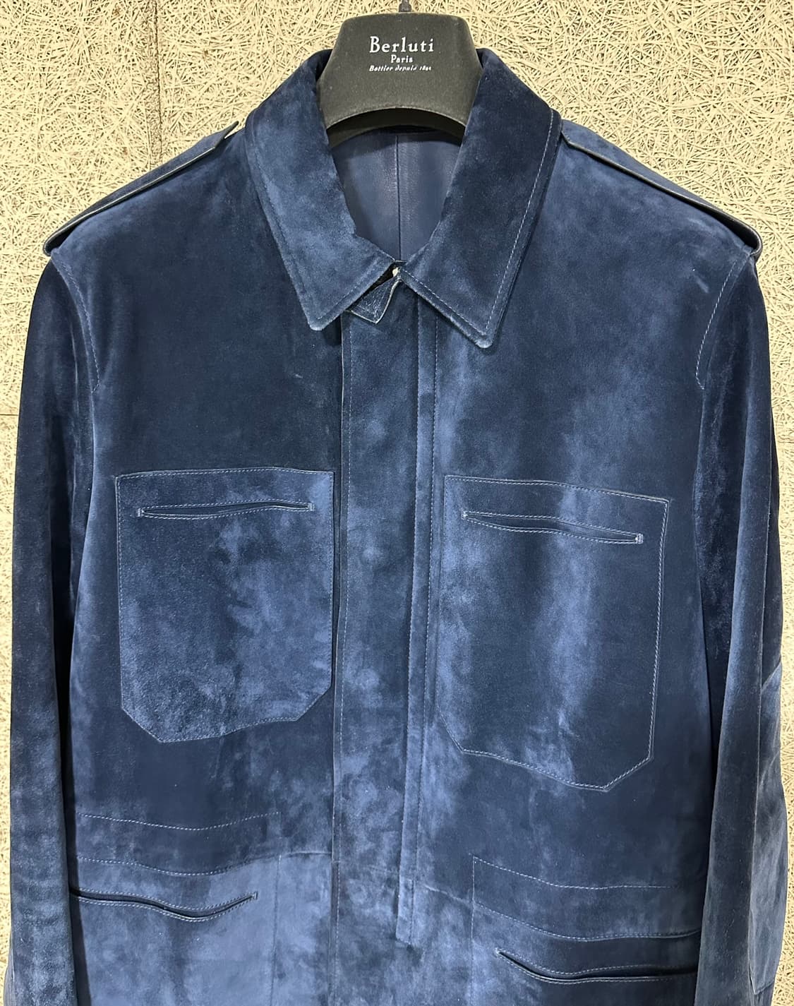 벨루티 스웨이드 내피 송아지 가죽 필드 자켓 상품이미지3