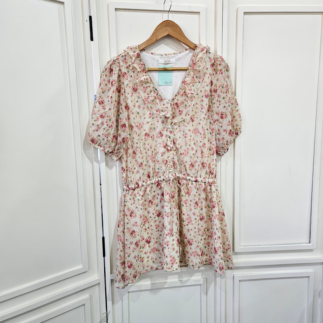 플라워 쉬폰 미니 원피스 상품이미지1