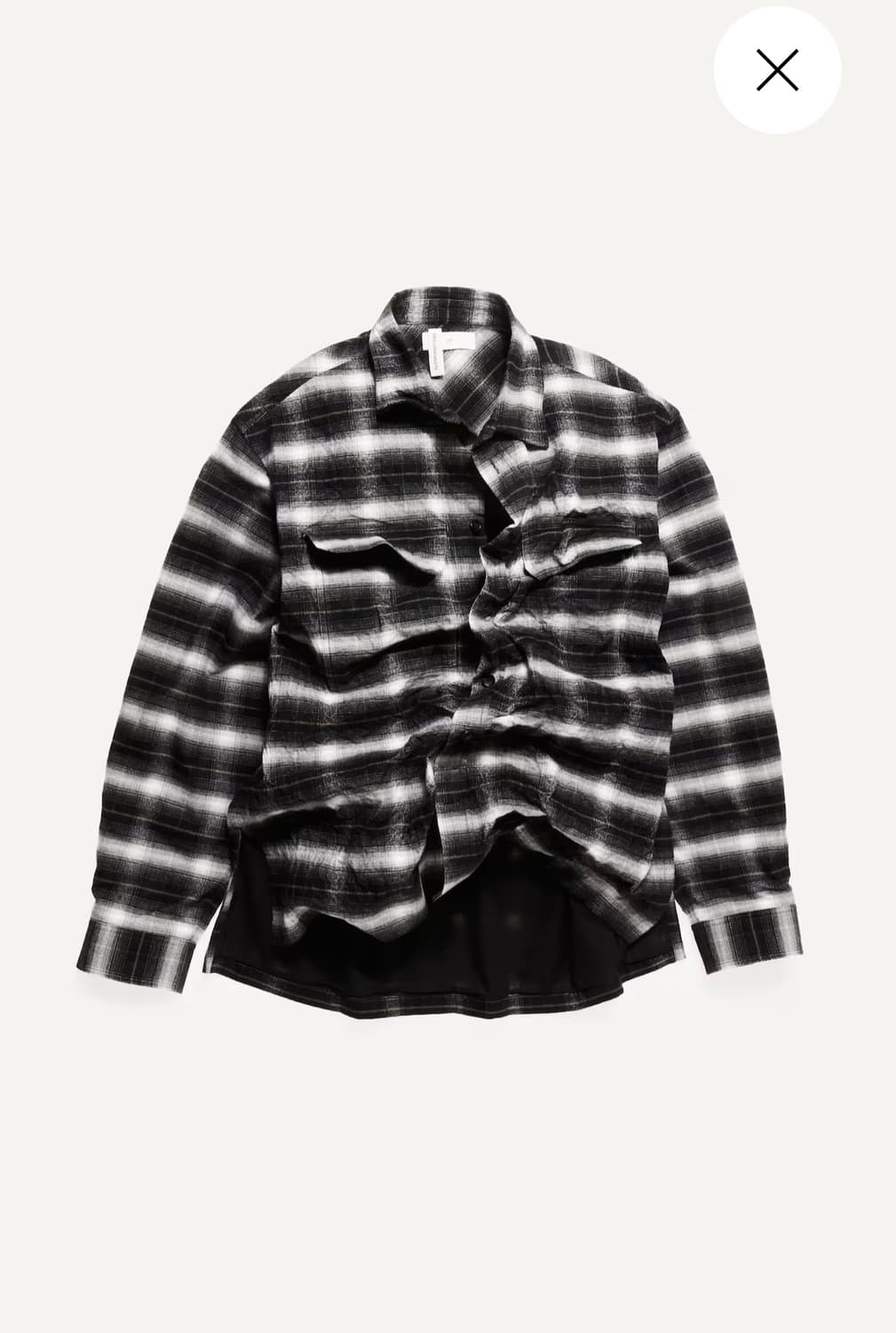 H&M 글렌마틴스 포일드 플란넬 셔츠 상품이미지1