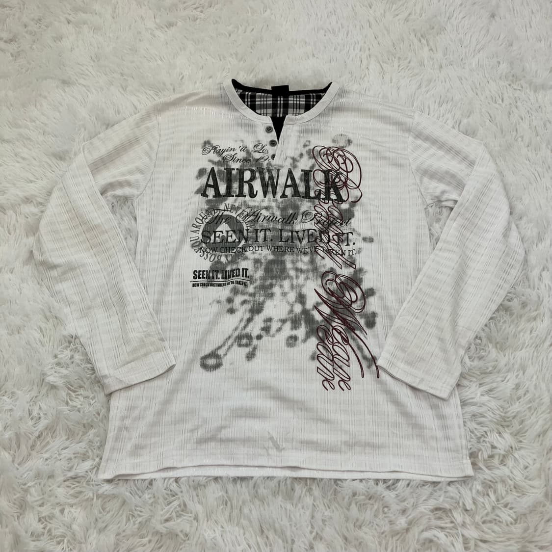 빈티지 레이어드 펑키 프린팅 긴팔 y2k 스트릿 갸루 펑키 일본빈티지 상품이미지1