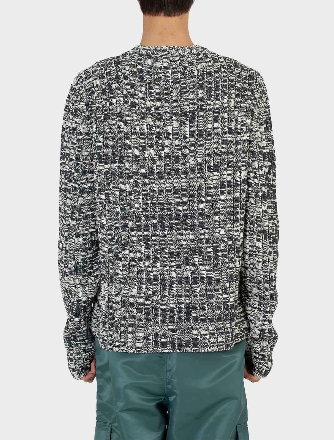 L) 핍스 립 브이넥 탑 에크루 블랙 니트 상품이미지2