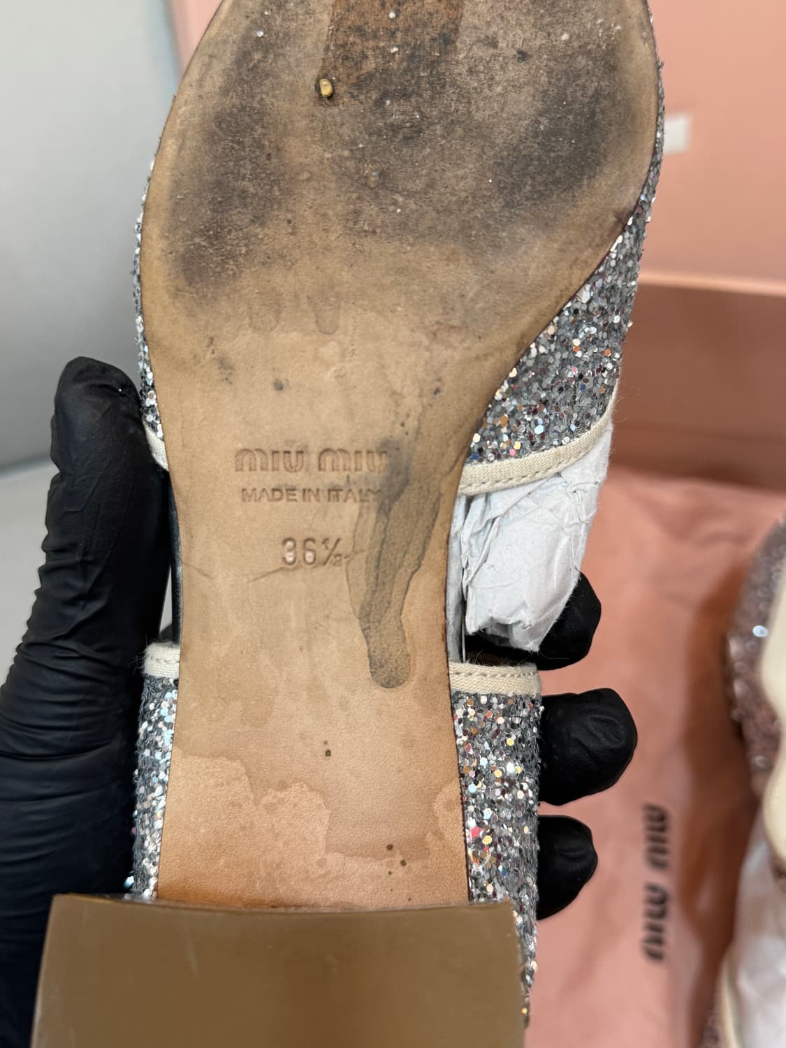 미우미우 패브릭 펌프스 구두 36.5사이즈 상품이미지3