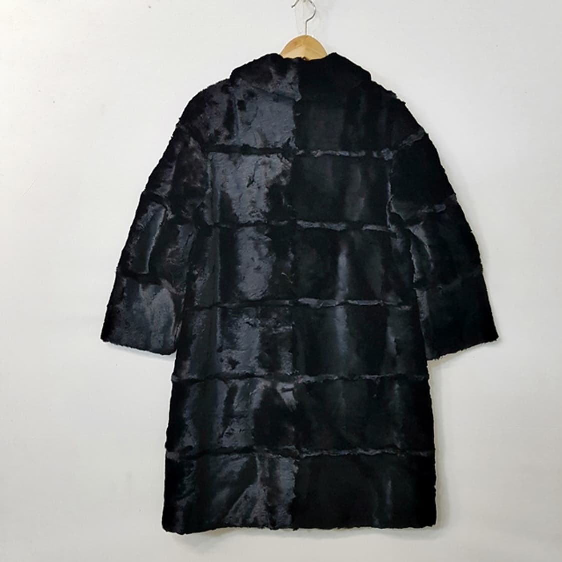 쉐어드 밍크 모피 하프 코트 블랙 상품이미지4