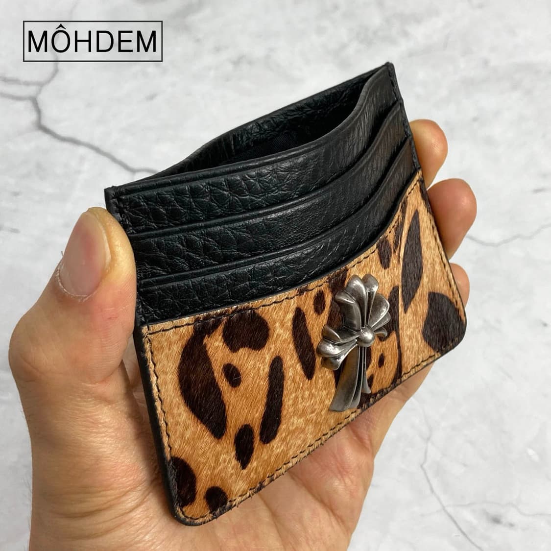 [Unisex]홀더 송치털 크롬 카드지갑 상품이미지2