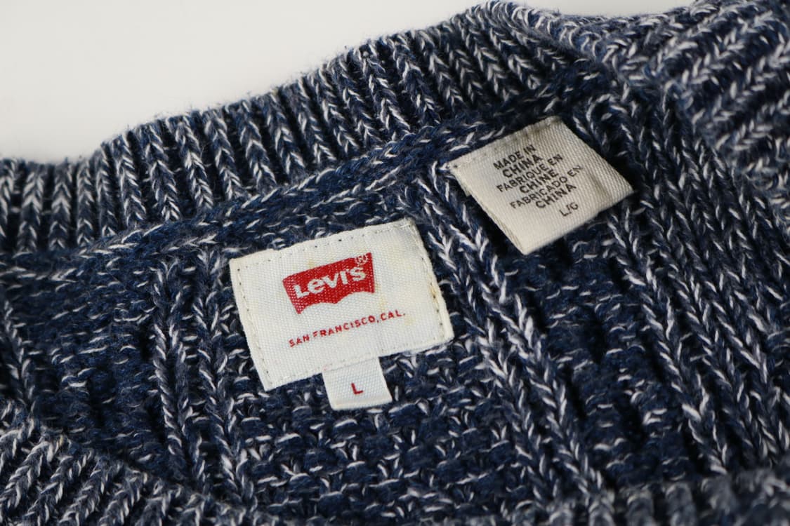 [L] 리바이스 블루 코튼 아란 니트 스웨터 상품이미지2