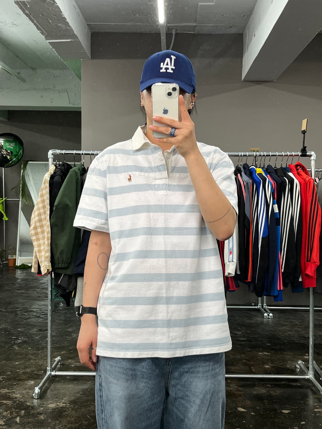 폴로 랄프로렌 스트라이프 카라 반팔 티셔츠 상품이미지3