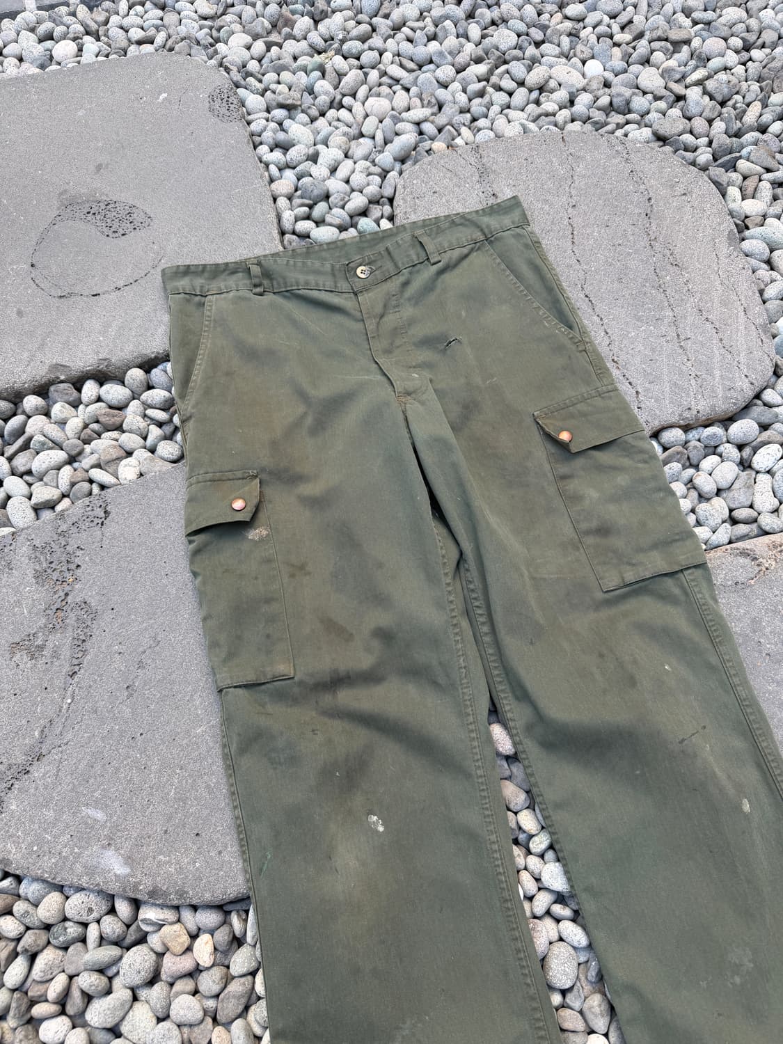 1970s DISTRESSED FRENCH 헤링본 프렌치워크팬츠 상품이미지5