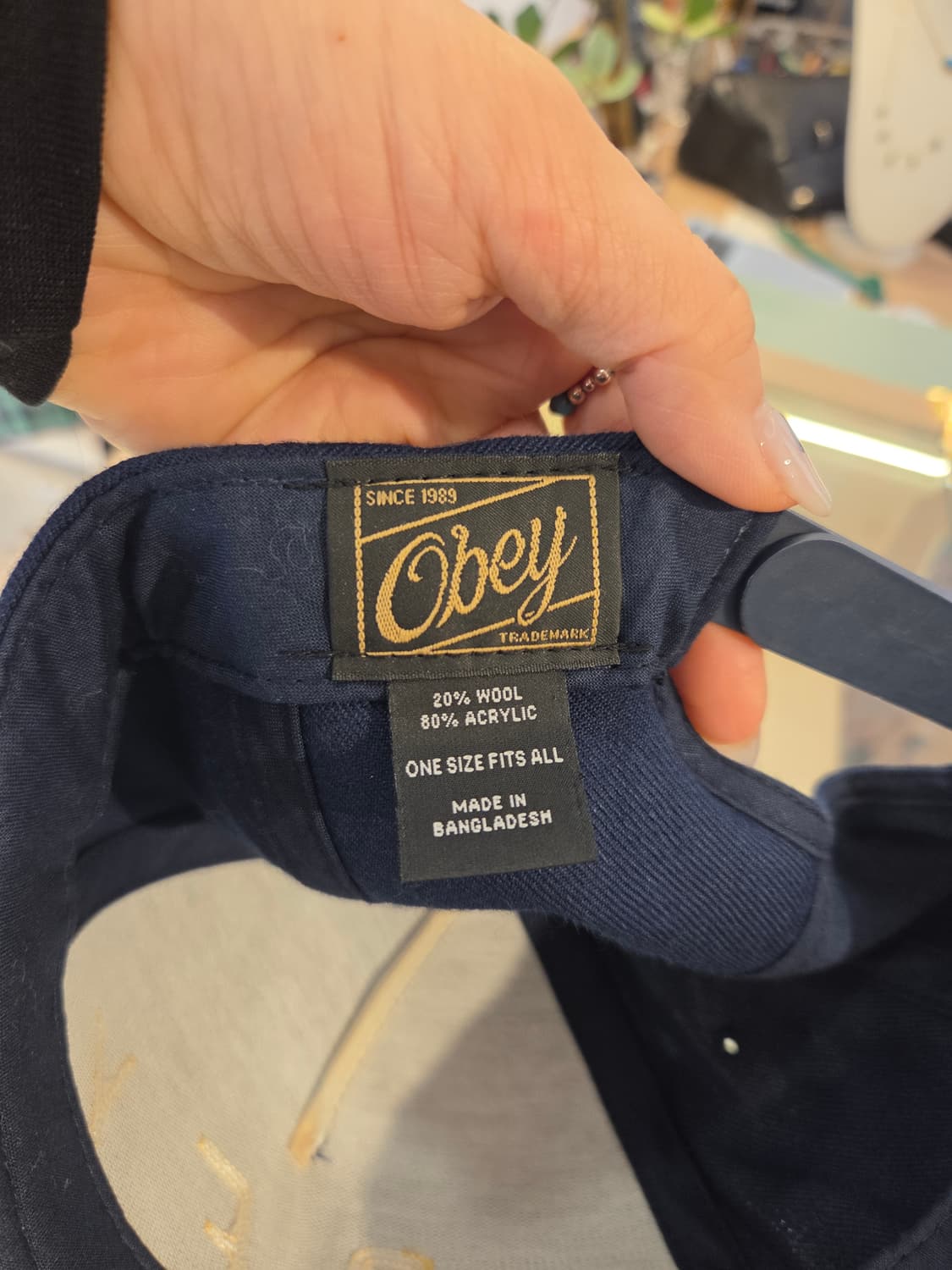 OBEY 오베이 네이비 스냅백 볼캡 상품이미지5