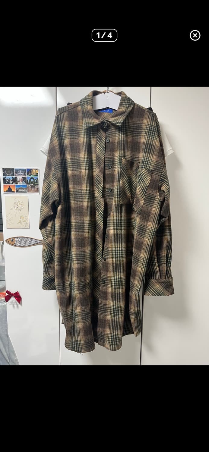 아더에러 오버사이즈 루즈핏 체크 셔츠 울 ADERERROR 상품이미지3