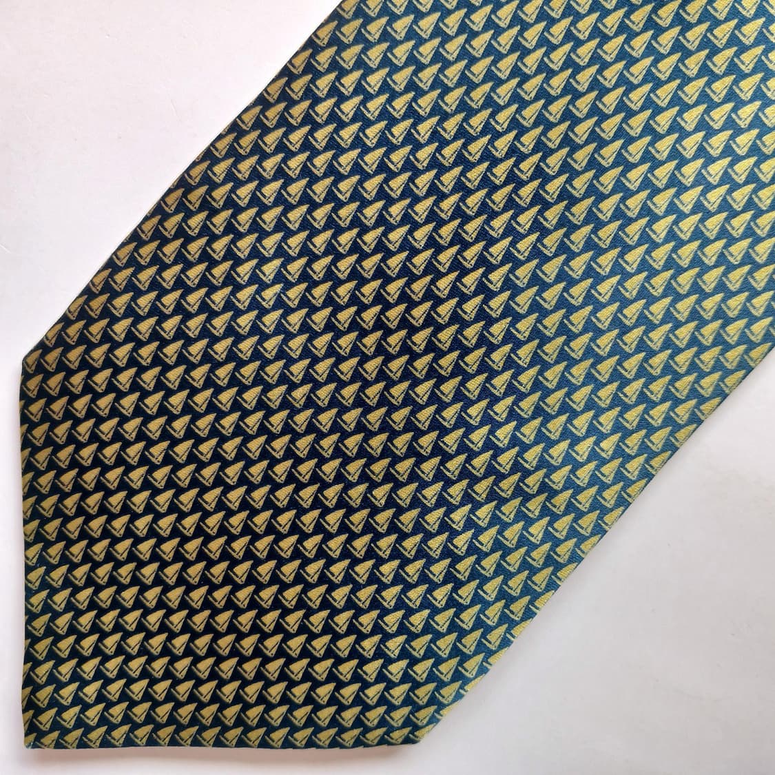 던힐 실크 네이비 요트 패턴 넥타이 9.5cm S등급 G24 상품이미지6