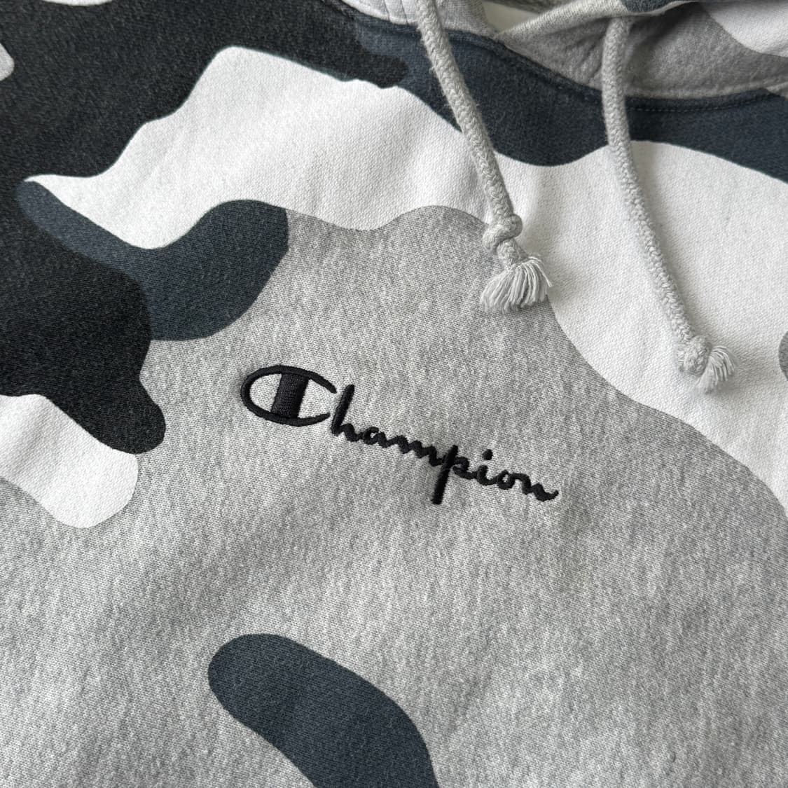 챔피온 리버스위브 카모 자수 후드 L 상품이미지4