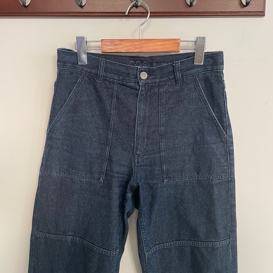 코스 진청 스티치 데님 팬츠 상품이미지3