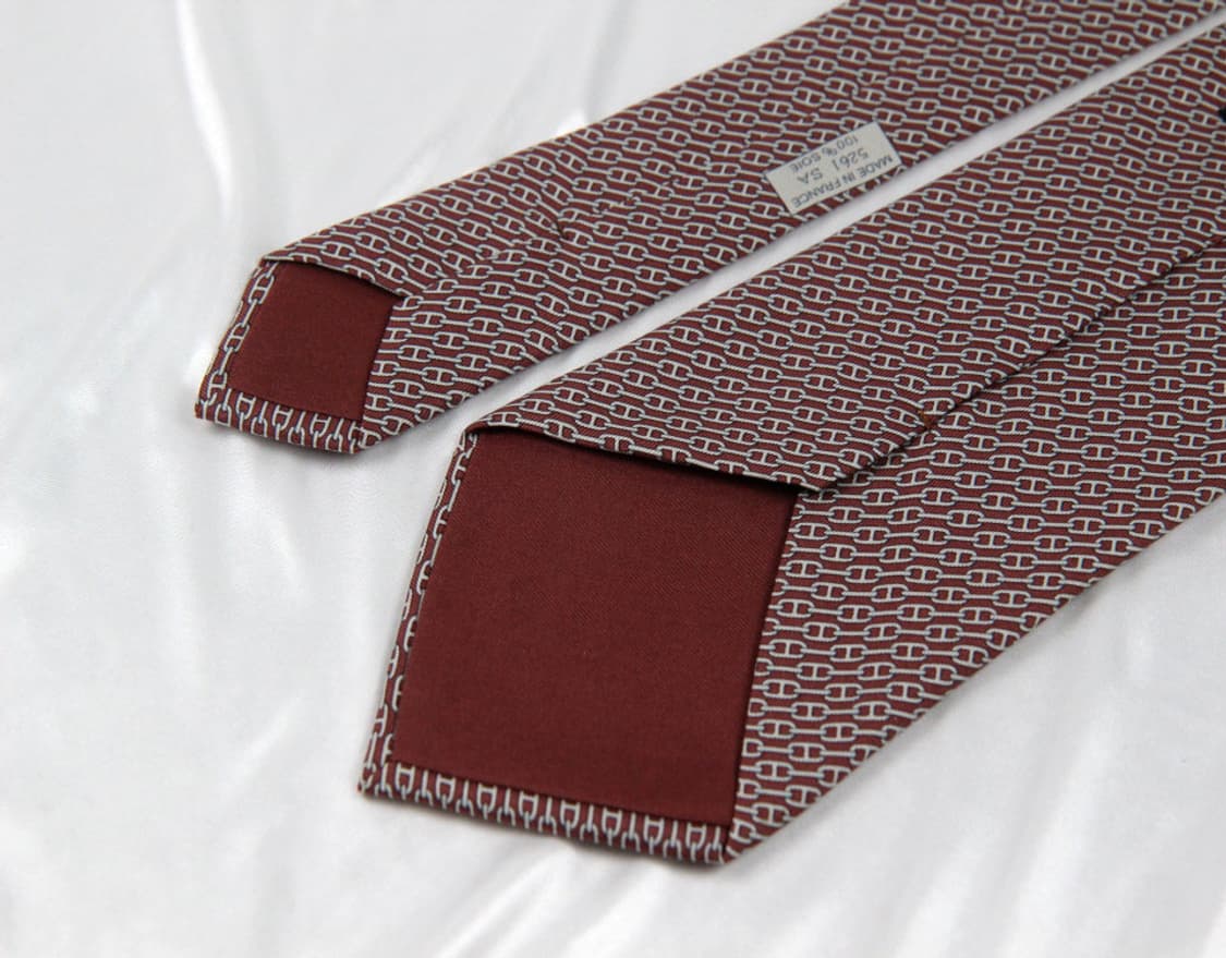 에르메스 9.5cm A+등급 샹달 로고 남자 명품 넥타이 상품이미지4