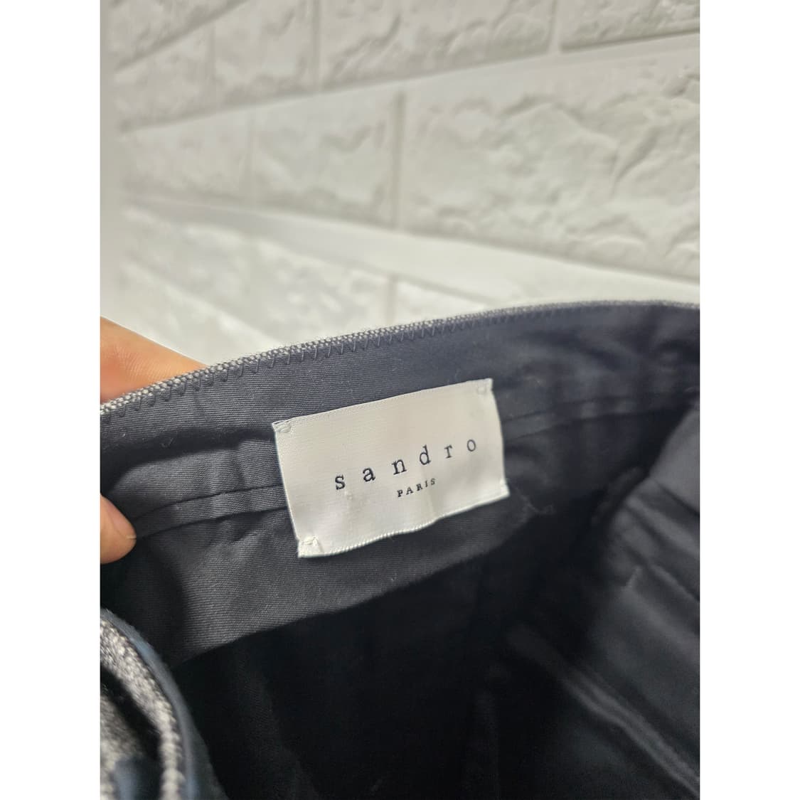 택포) 산드로 Sandro 남성 헤링본 울 바지 30인치 상품이미지2
