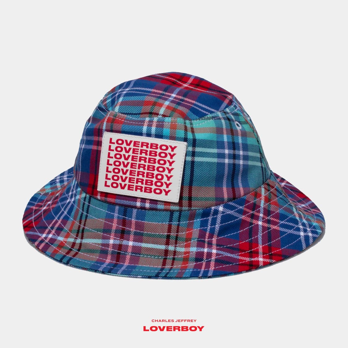 찰스제프리 러버보이 타탄 로고 패치 버킷햇 상품이미지1