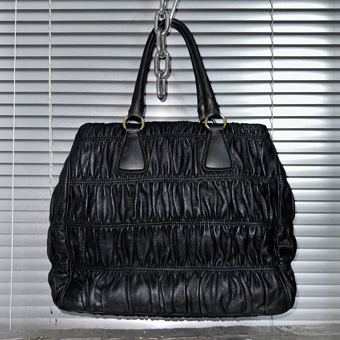 2013 레어 빈티지 프라다 나파 고프레 가방 상품이미지4