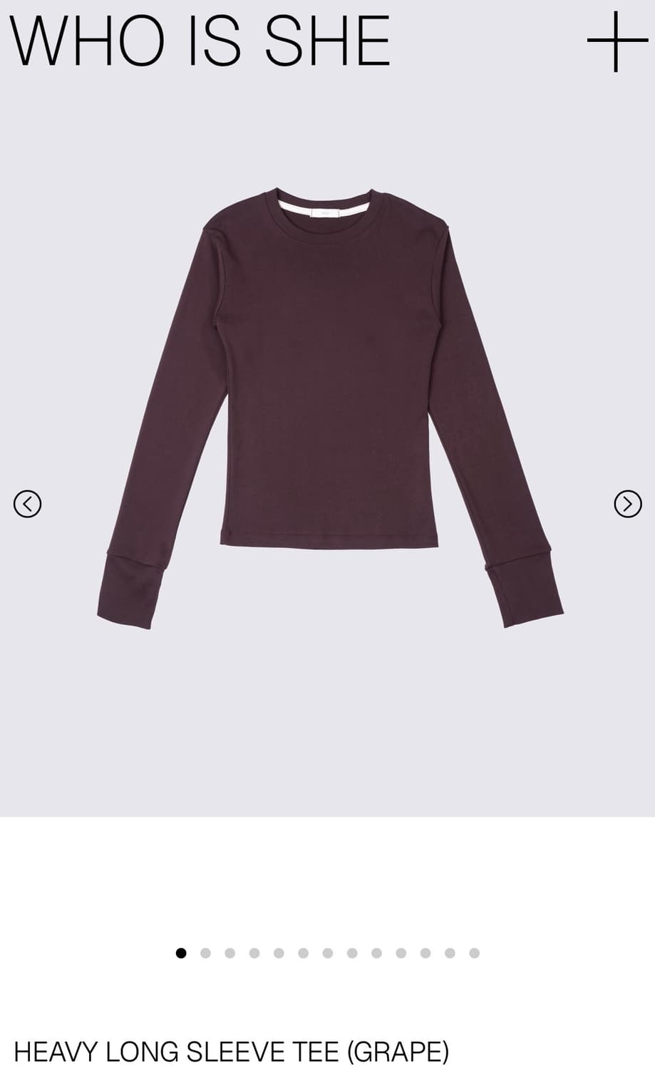 Who is she 후이즈쉬 슬리브 포도 상품이미지5
