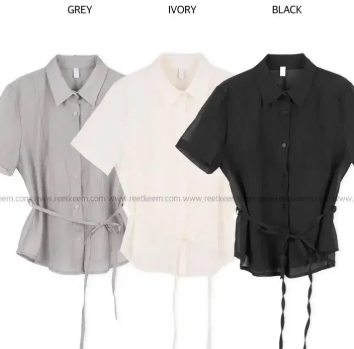 릿킴 half shirt 아이보리 상품이미지2