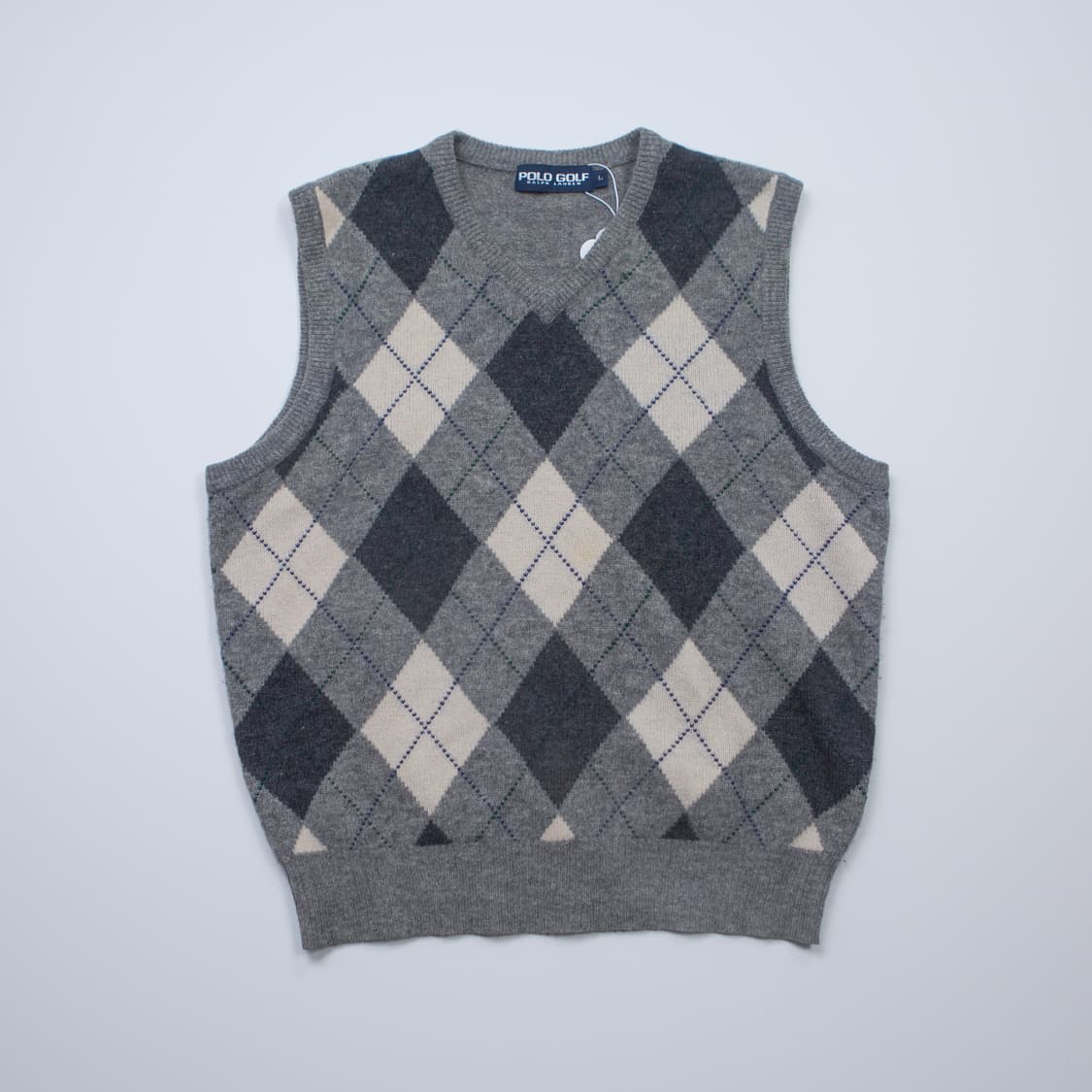 폴로 골프 아가일 니트 베스트 상품이미지1