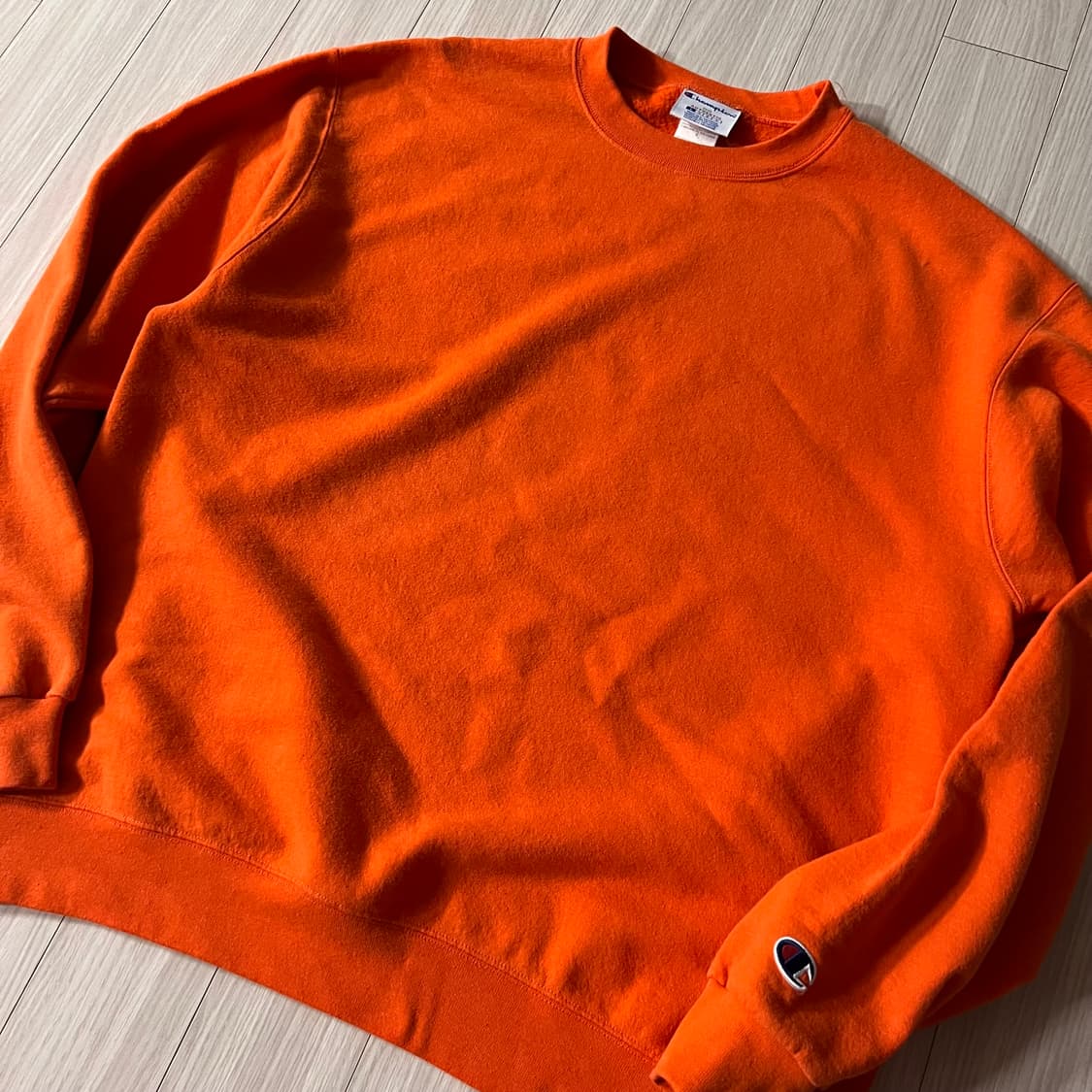 챔피온 맨투맨 오렌지 L(~XL) 상품이미지4