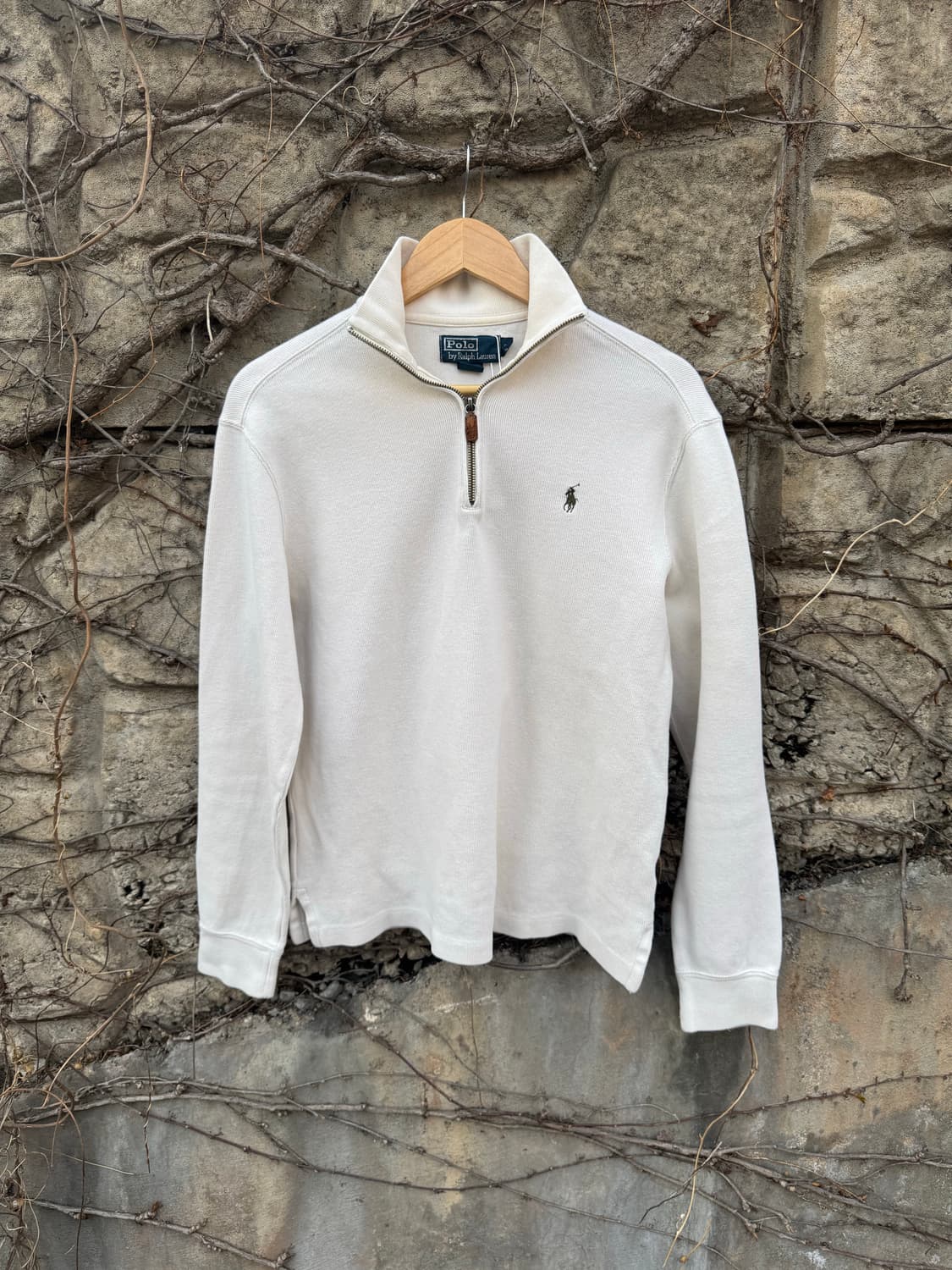 폴로 랄프로렌 빈티지 코튼100 하프집업 니트 s 상품이미지1