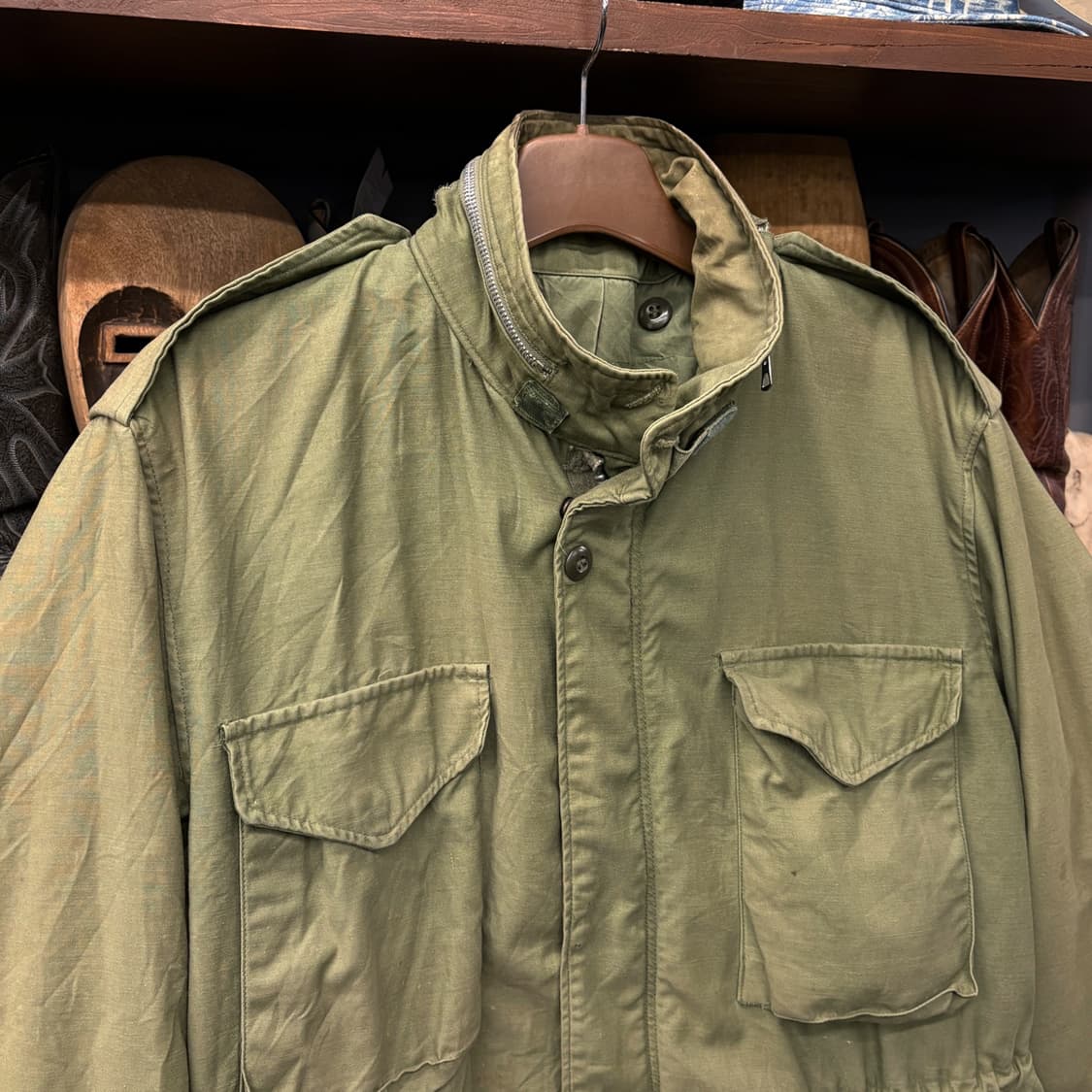70s 오리지날 미군 M-65 필드자켓 사파리 퍼티그 자켓 N480 상품이미지3