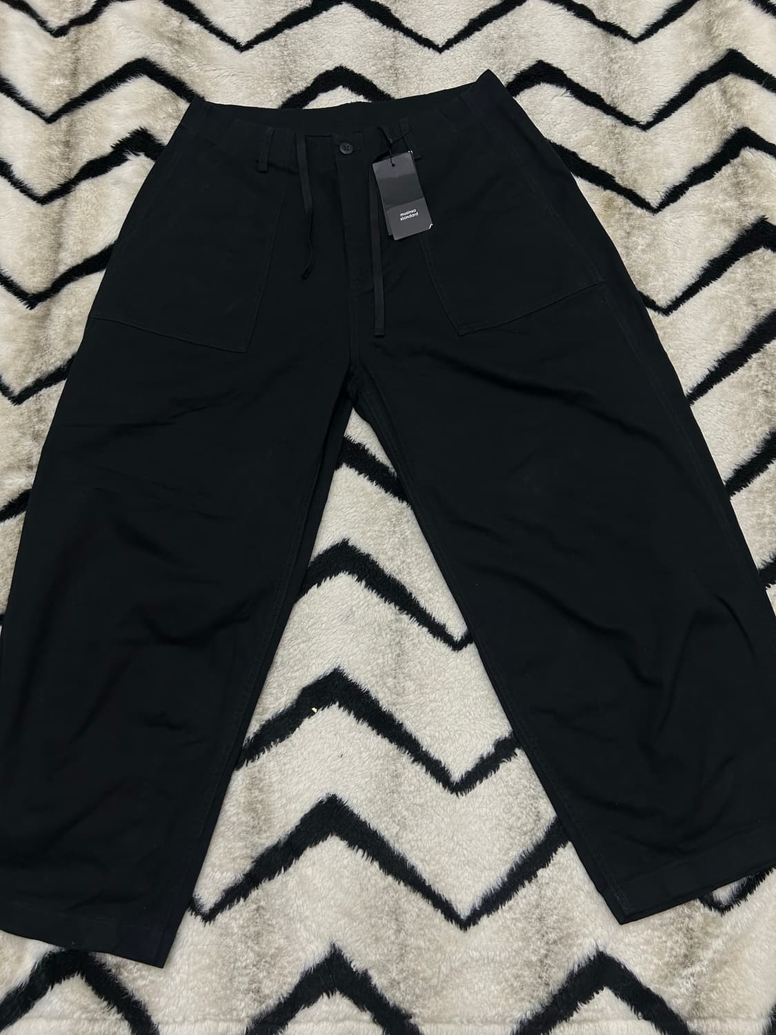 [33]무신사스탠다드 퍼티그 코튼 벌룬 팬츠/블랙 상품이미지3