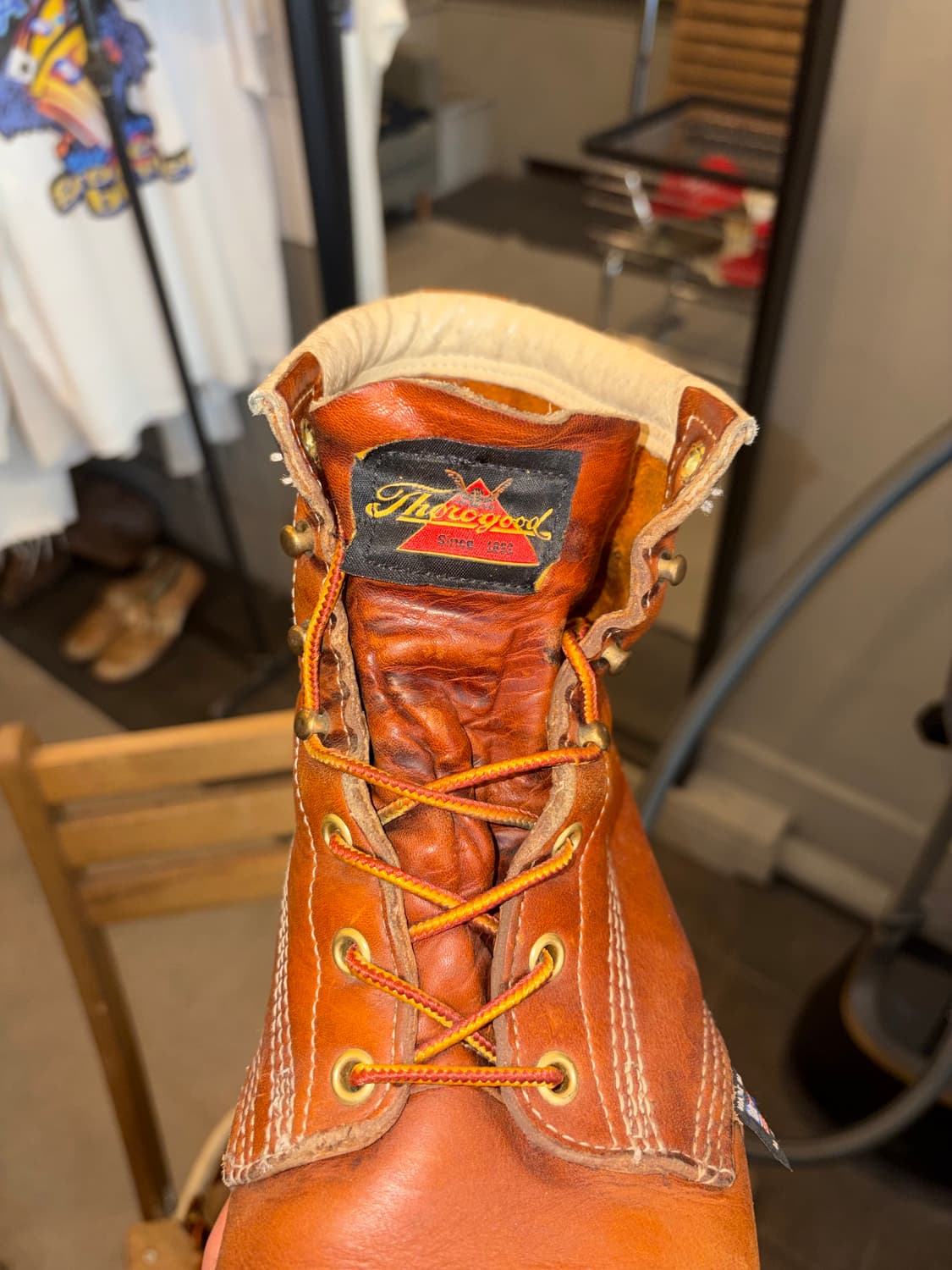 Thorogood USA plain moc toe leather boot 상품이미지6