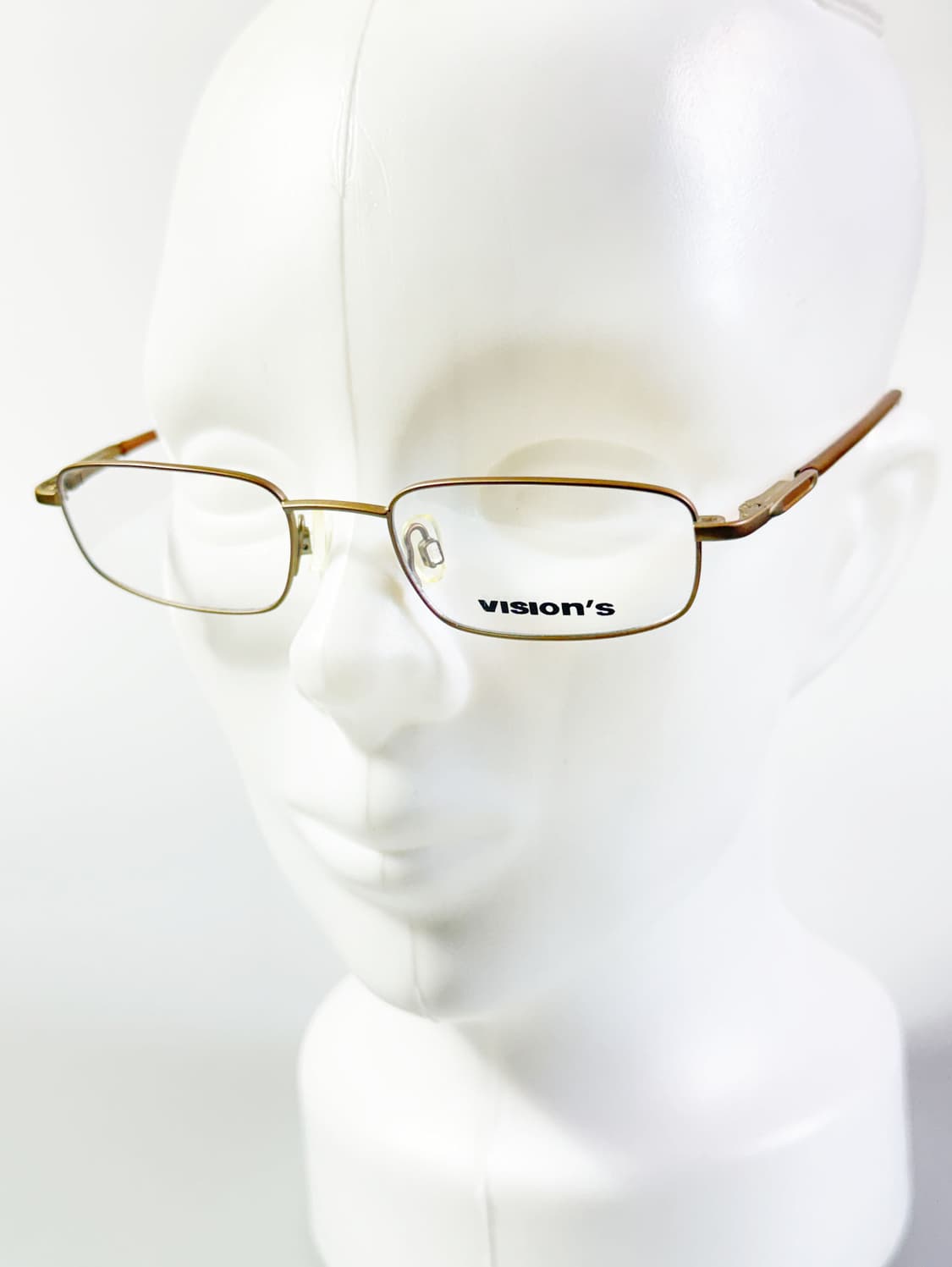 VISIONS 브론즈 골드 슬림 스퀘어 메탈 빈티지 안경 상품이미지8