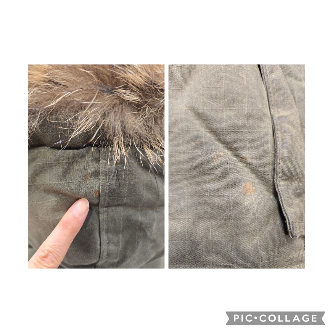 이스트로그 해리스트위드 퍼 후드 패딩 왁싱자켓 S 상품이미지10