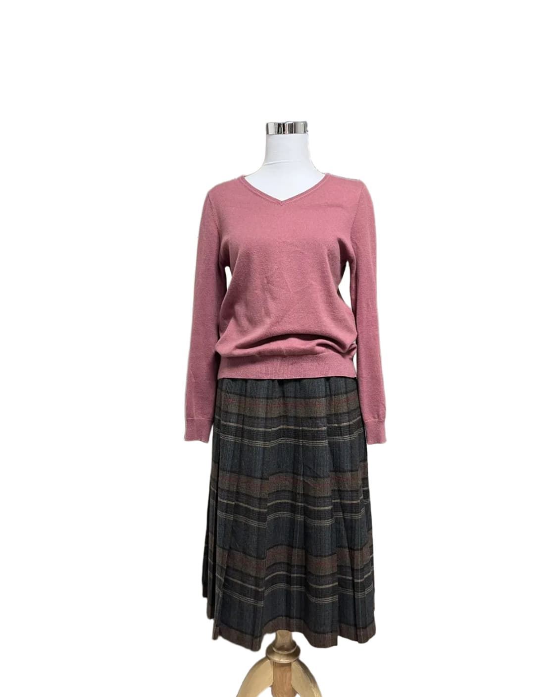 Pink v neck knit 상품이미지5