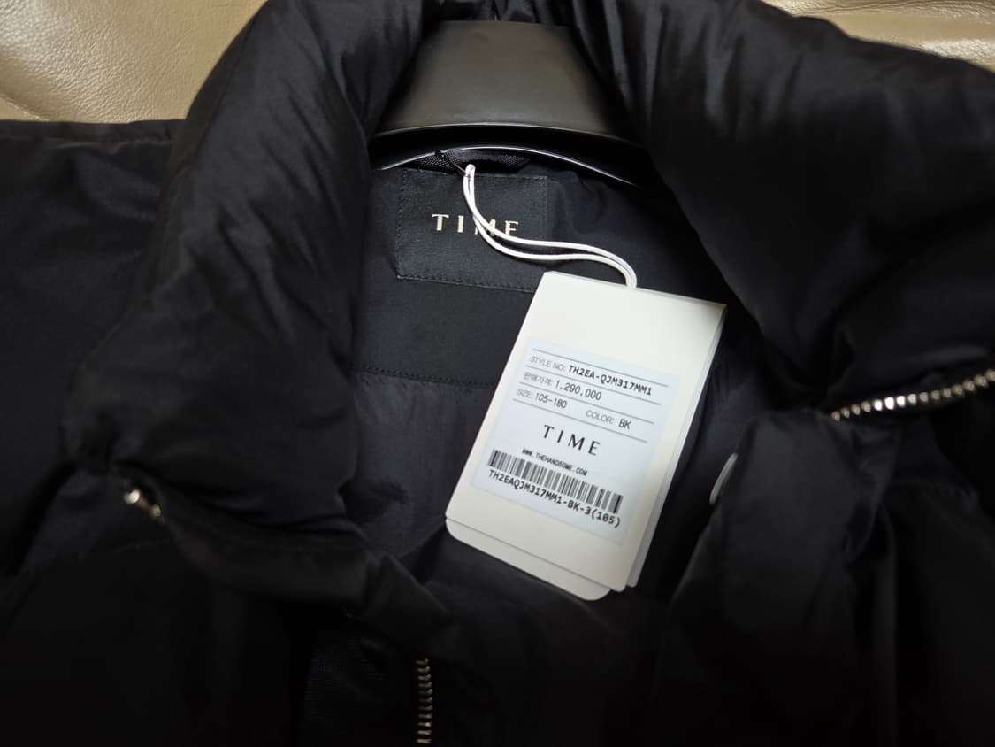 [정품] 타임옴므 25년 신상 블랙 구스다운 패딩 105 size 상품이미지5