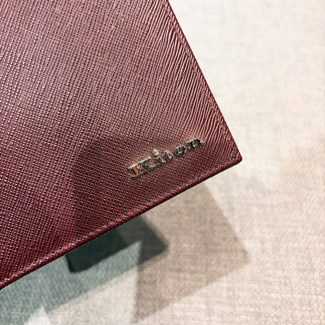 (정품/새상품) KITON 키톤 남성 버건디 사피아노 반지갑 상품이미지2