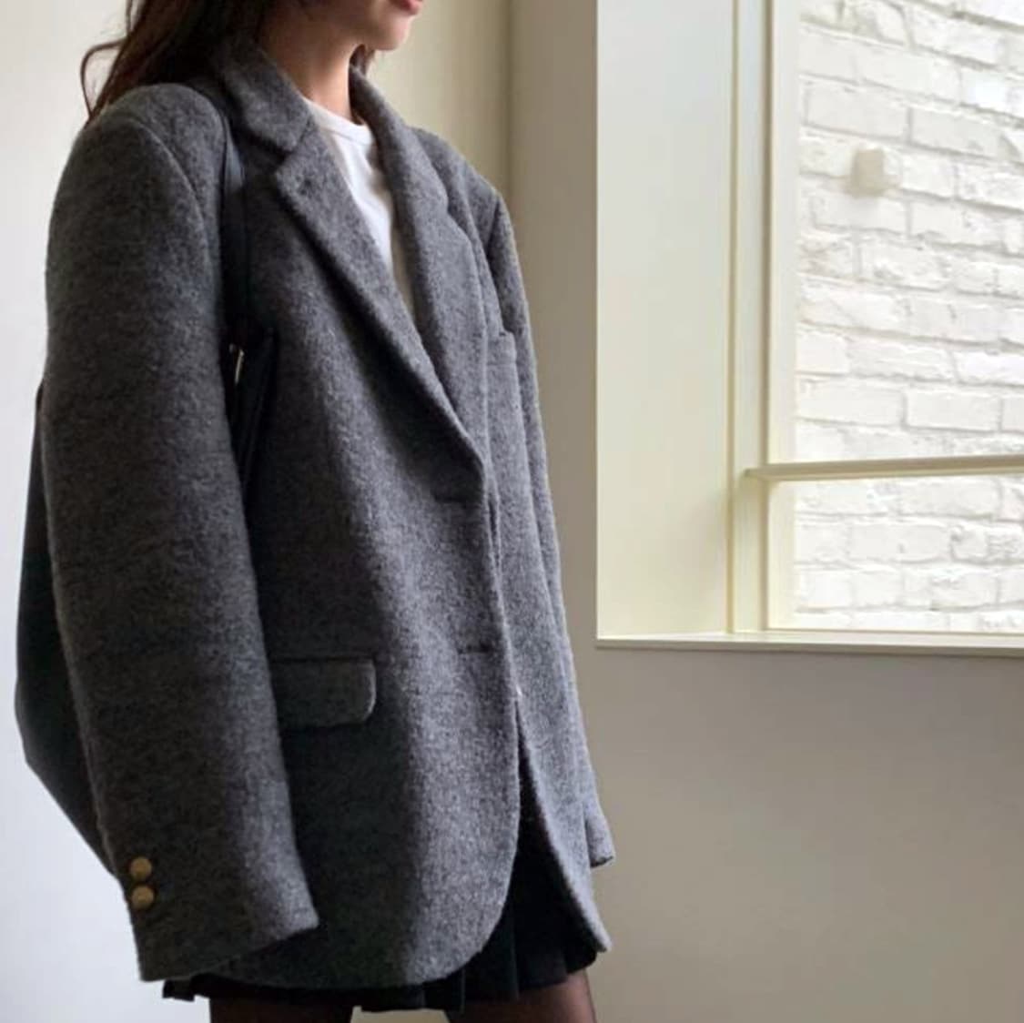 메이비베이비(MAYBEBABY) 디어리스트 메리노울 금장버튼 자켓 새상품 상품이미지3