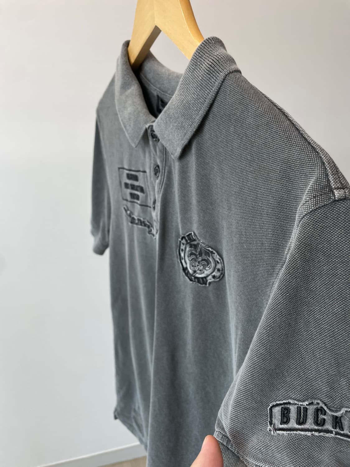 (XL) Buckaroo 버커루 Y2k 락펑크 워싱 카라티 상품이미지2