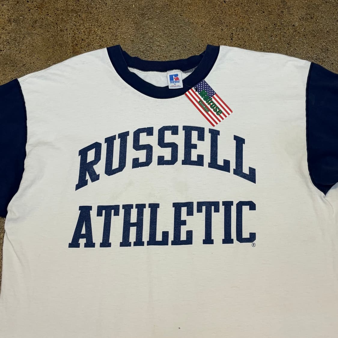 90s Made in USA 미국 빈티지 러셀 링거티 반팔티 상품이미지3
