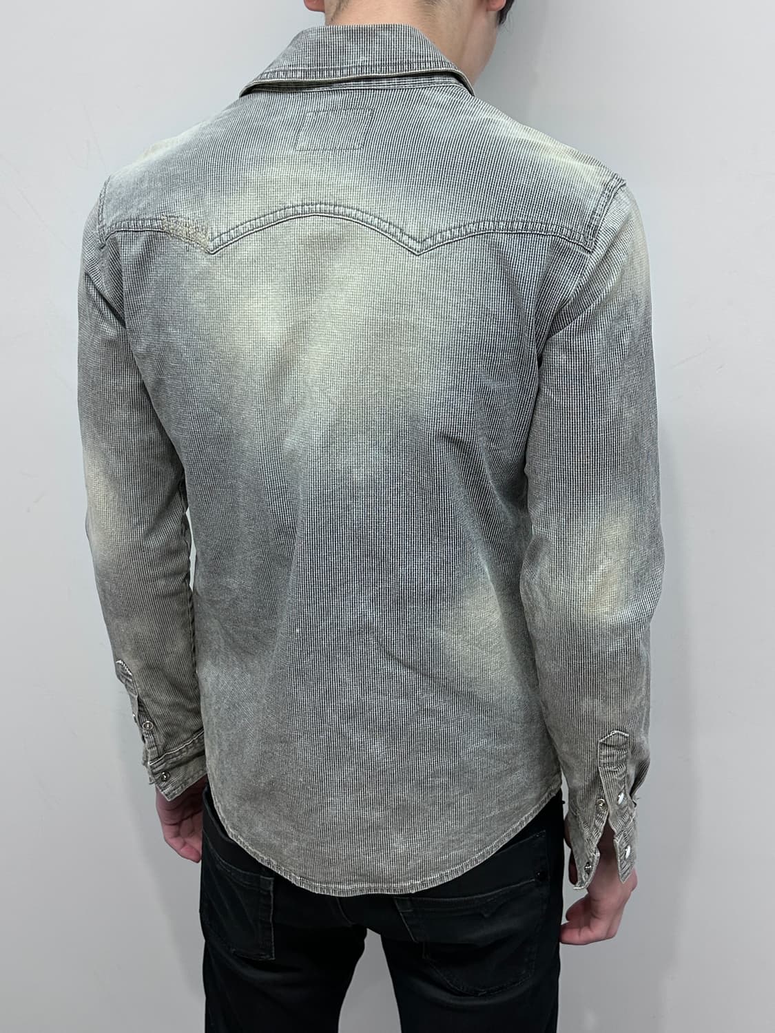 버커루 페이딩 웨스턴 데님 셔츠 상품이미지3