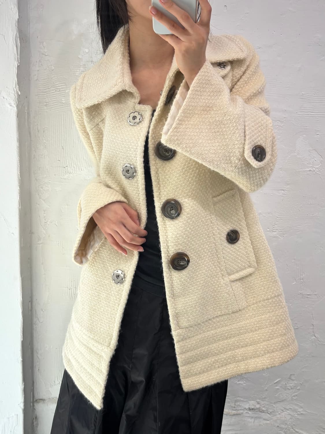 Burberry 버버리 블루라벨 아이보리 컬러 코트   상품이미지2