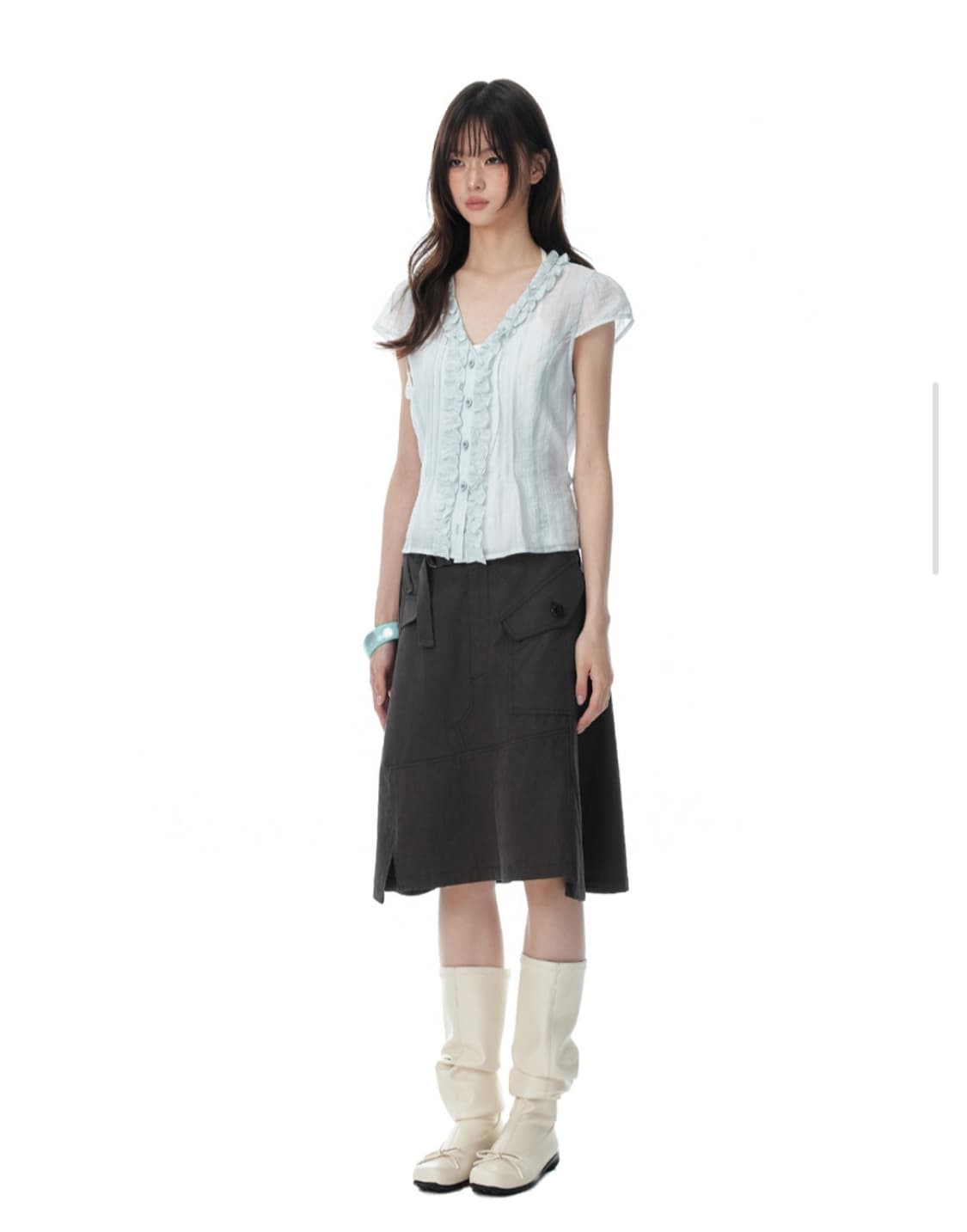 디얼마이키코 JIKOO Sparkling Water Lace Ruffle 상품이미지7