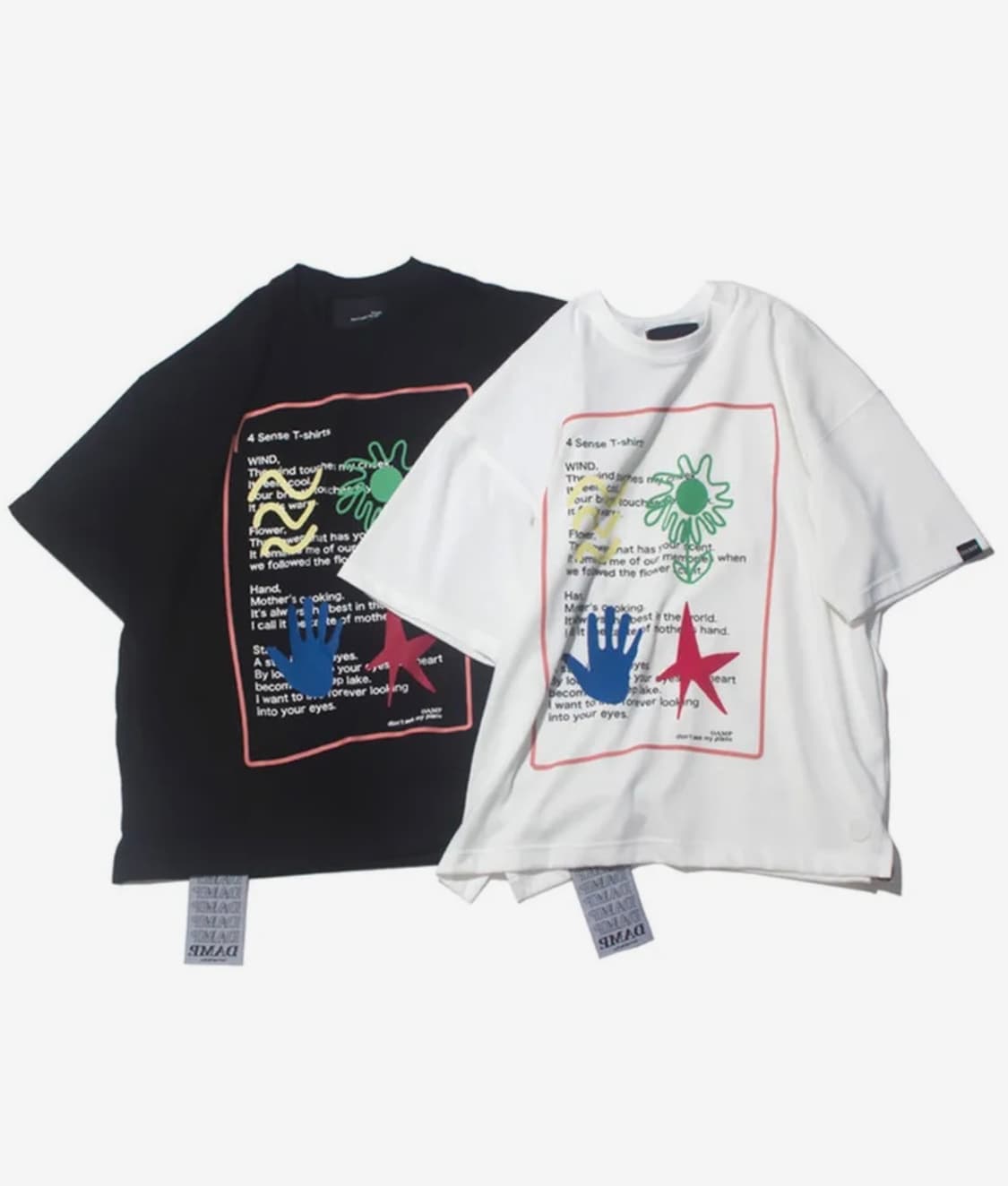 [돈애스크마이플랜_DAMP] 4 SENSE 그래픽 오버사이즈 티_화이트 상품이미지1