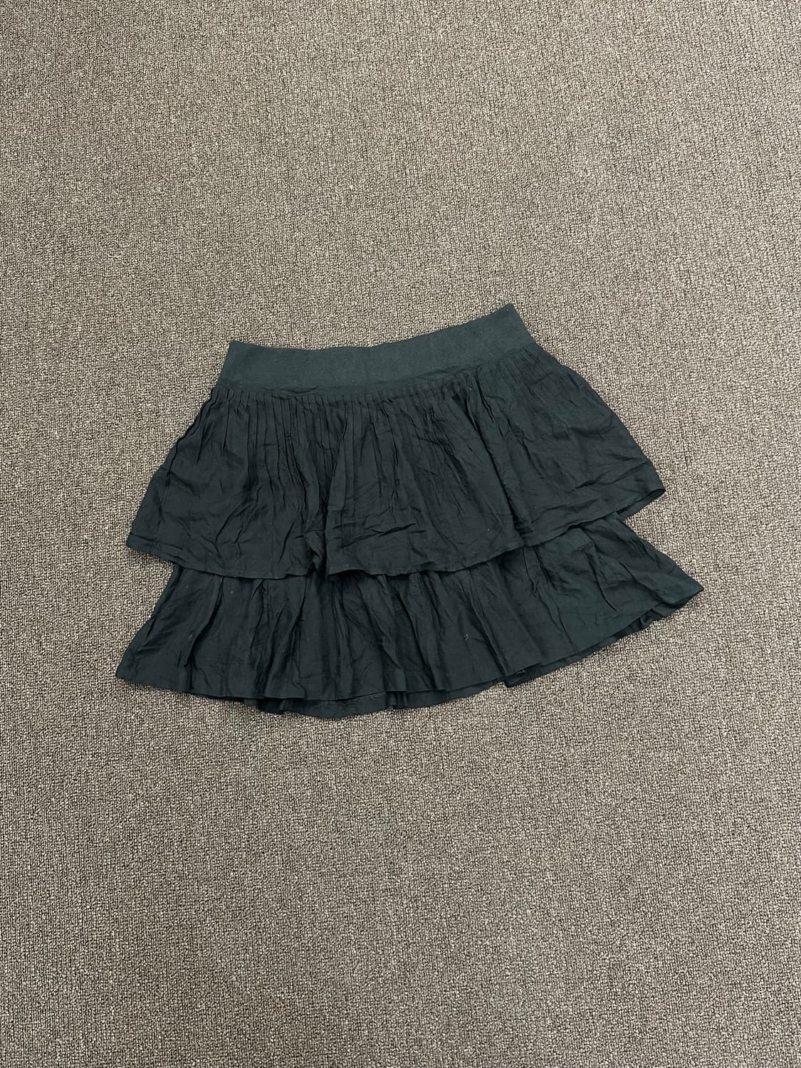 OS)Japanese vintage 블랙 밴딩 캉캉 미니스커트 상품이미지3