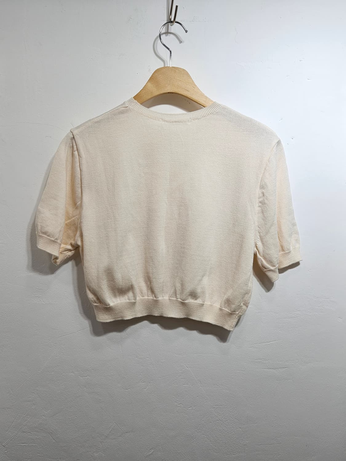 atmosphere 크롭 니트 반팔 아이보리 S 상품이미지8