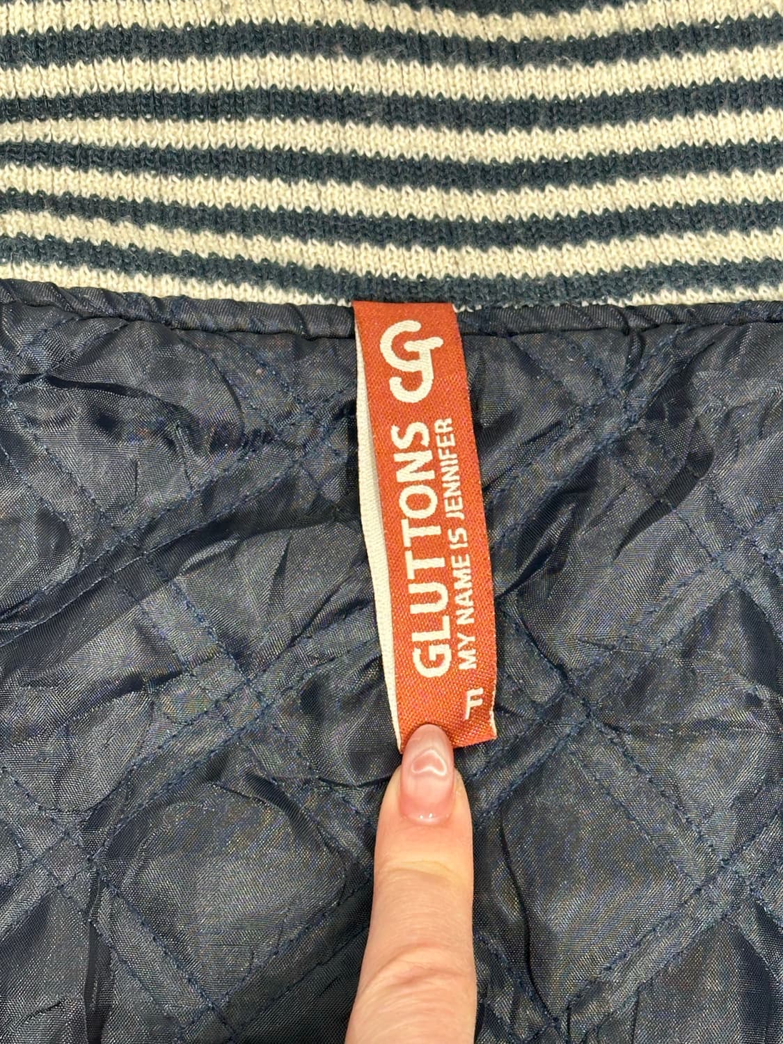 일본 빈티지 베이지 자수 바시티 자켓 봄버 잠바  상품이미지7