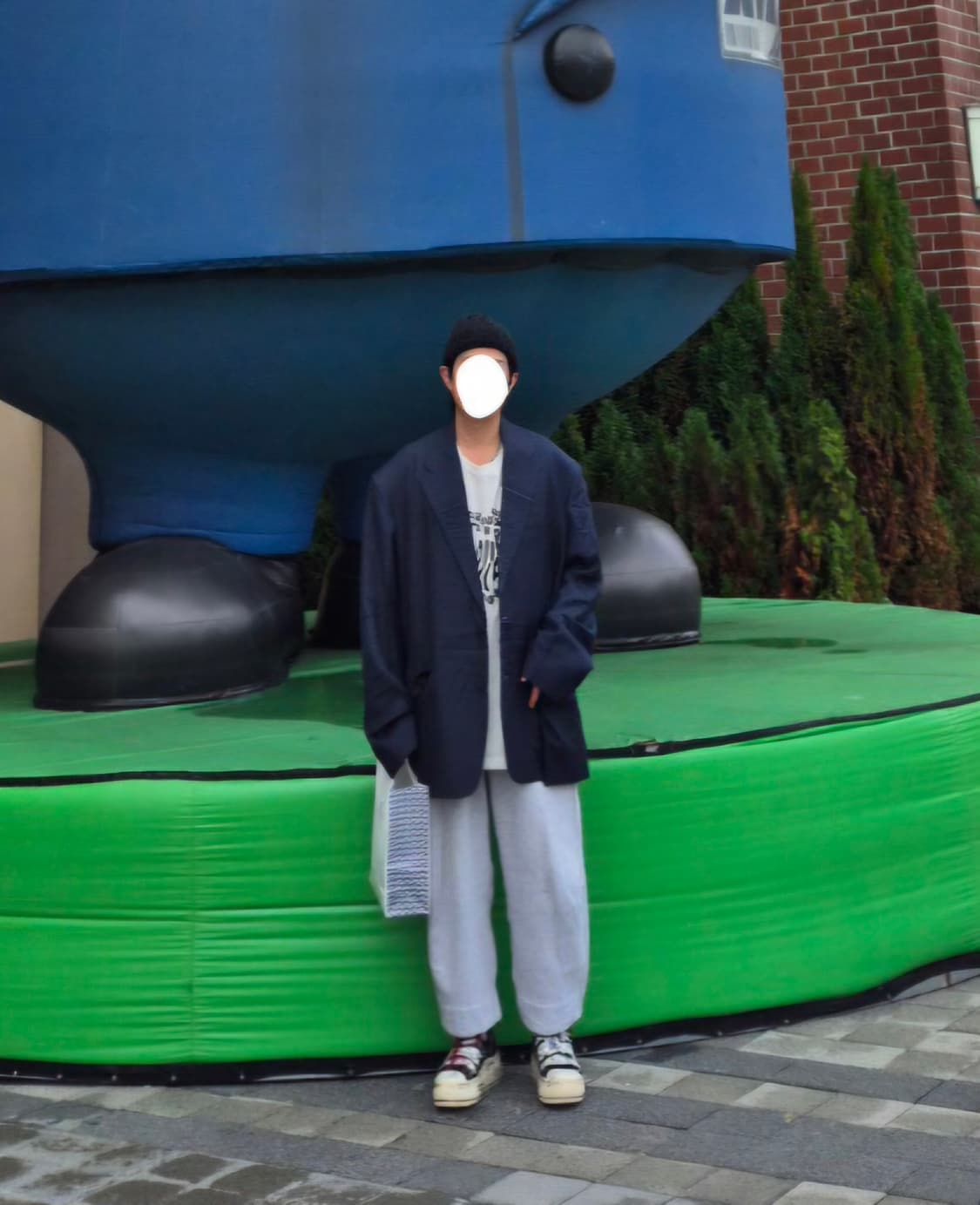 [46] 발렌시아가 네이비 오버사이즈 블레이저 자켓 상품이미지6