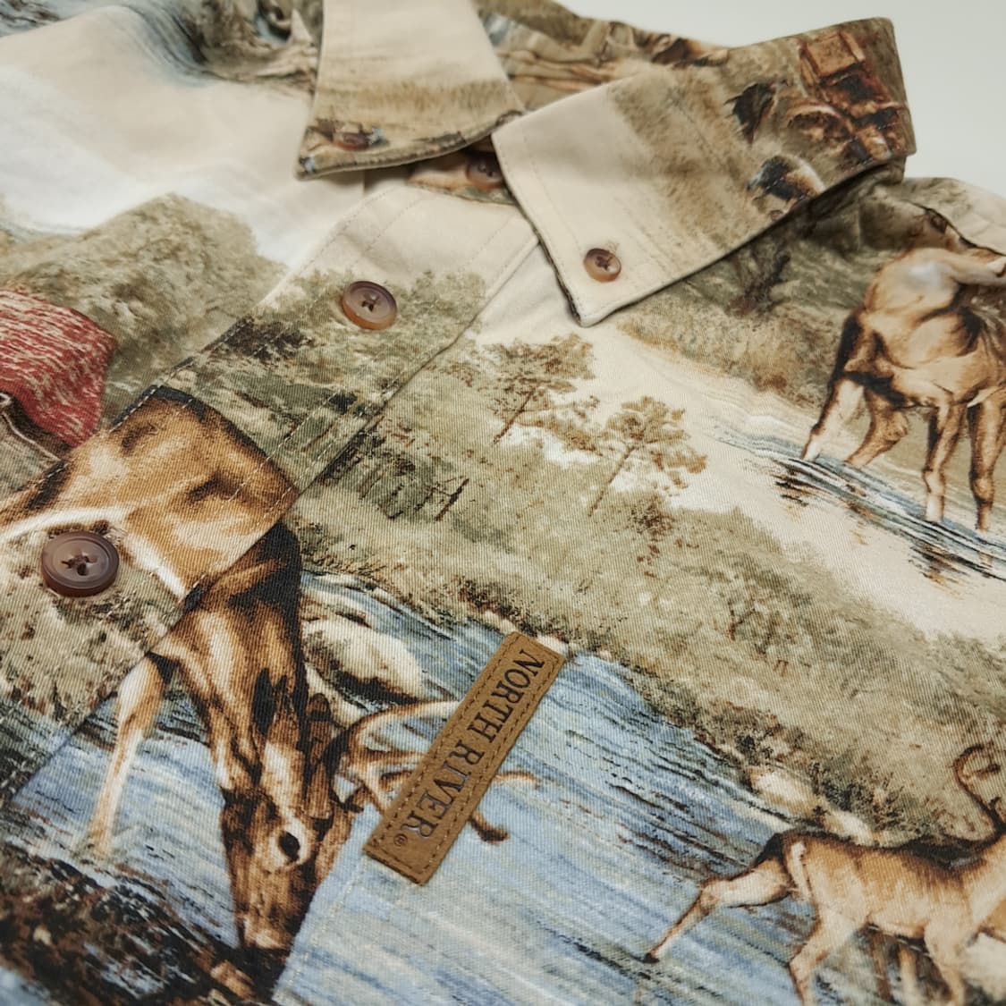 CK108 L 노스리버 00s 디어 헌팅 반팔 셔츠 남방 상품이미지4