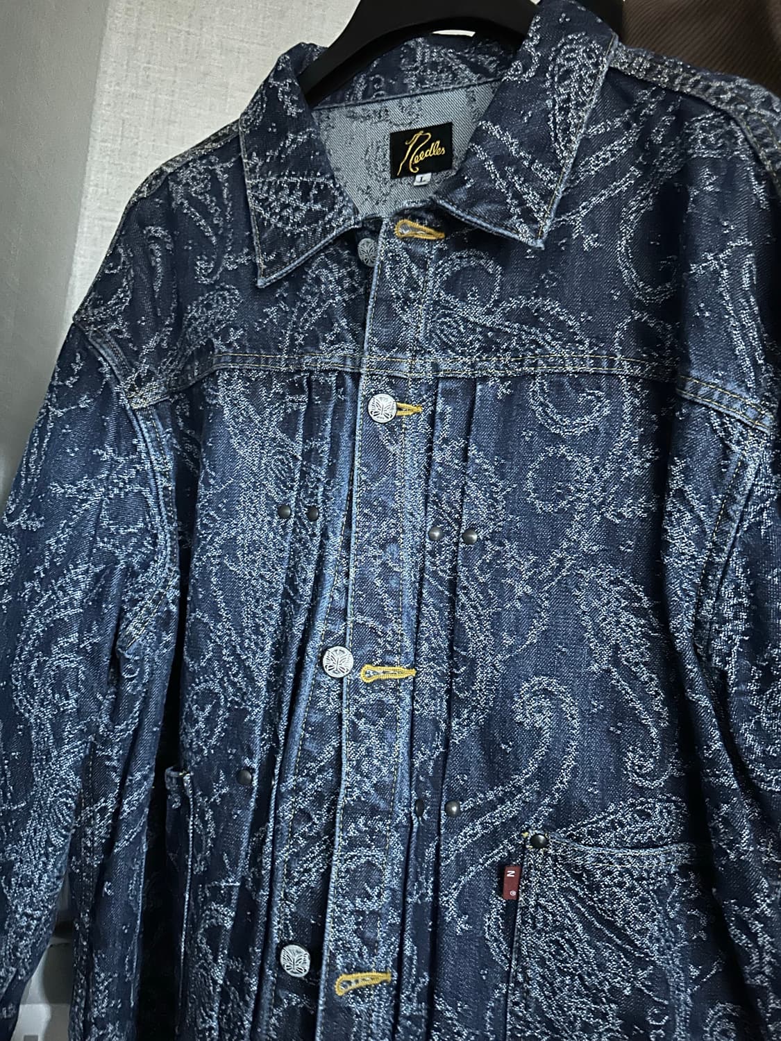 니들스 페이즐리 데님 자켓 L사이즈 상품이미지5