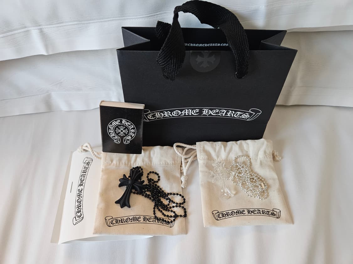 실리콘 크롬하츠 목걸이 블랙 & 투명 상품이미지2