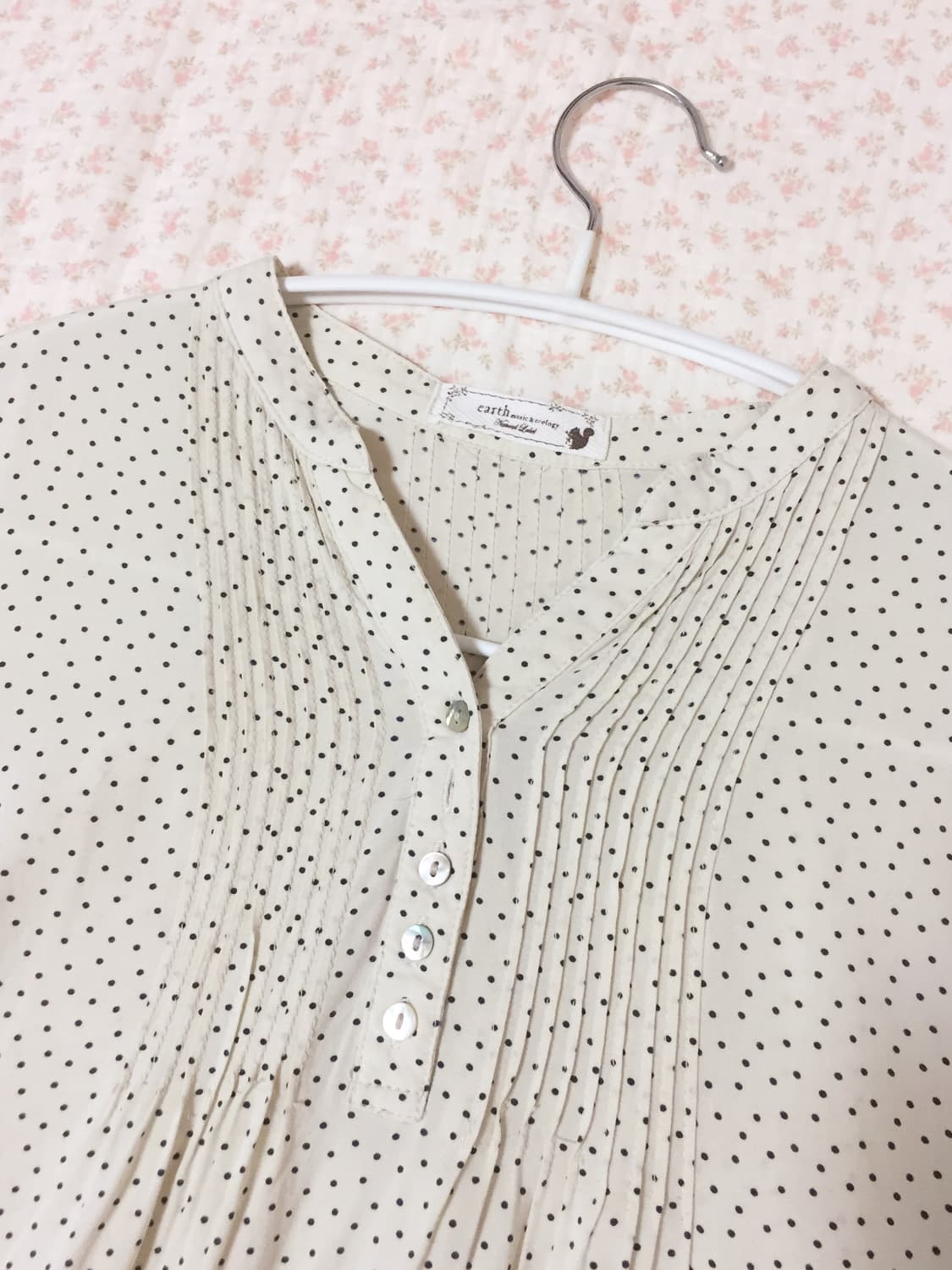 빈티지 모리걸 어스뮤직 도트 블라우스 상품이미지2