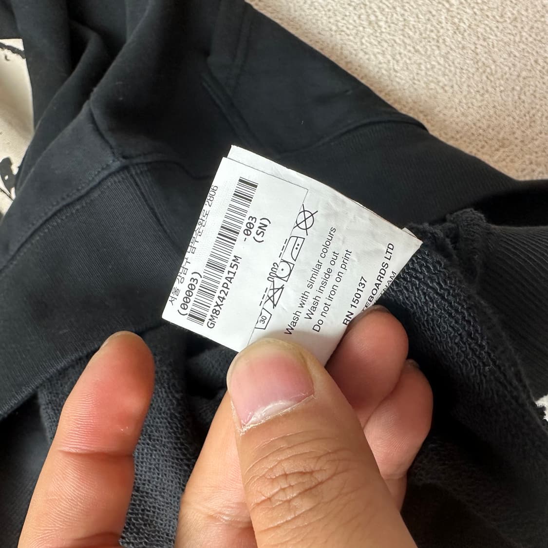 100 팔라스 18 f/w 칩 후드티 상품이미지6